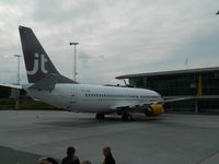 OY-JTB @ EKBI - Jettime Boeing 737-3Y0 at Billund. - by FinlayCox143