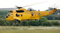 ZH542 @ EGFH - Sea King of A Flight 22 Squadron RAF departing on a SAR training flight. - by Roger Winser