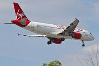 N636VA @ KORD - Virgin America Airbus A320-214 airplane 2.0, VRD232 arriving from  Los Angeles, RWY 10 approach KORD. - by Mark Kalfas