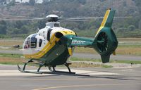 N819CE @ POC - Idling while stopped on helipad at west end - by Helicopterfriend