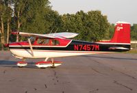 N7457M @ KAXN - Cessna 175 Skylark taxiing to its hangar. - by Kreg Anderson