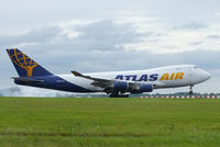 N419MC @ EGSS - Atlas Air - by Chris Hall