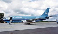 OY-MBW @ EKBI - Boeing 737-2L9 [22734] (Maersk Air) Billand~OY 14/06/1985. Taken from a slide. - by Ray Barber