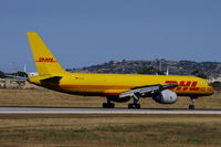 D-ALEK @ LMML - B757 D-ALEK of DHL landing in Malta. - by raymond