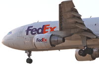 N455FE @ KORD - FedEx Airbus A310-222 Sara, FDX737 arriving from Memphis/KMEM, RWY 28 approach KORD. - by Mark Kalfas