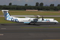 G-JEDO @ EDDL - Flybe, De Havilland Canada DHC-8-402Q, CN: 4079 - by Air-Micha