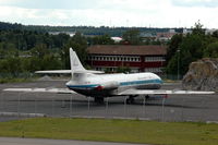 SE-DAI @ ESSA - Caravelle III parked at Stockholm Arlanda. - by Henk van Capelle