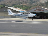 N8302X @ SZP - 1961 Cessna 172C. Continental O-300 145 Hp six cylinder, landing Rwy 22 - by Doug Robertson