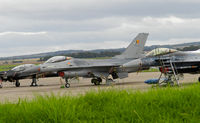 FA-95 @ EGQL - 10 wing F-16A On the flightline at Leuchars air show 2011 - by Mike stanners