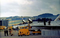 XR754 @ EGQL - Lightning F.6 of 23 Squadron on the flight-line at the 1972 RAF Leuchars Airshow. - by Peter Nicholson