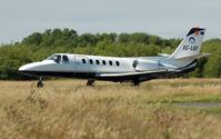 EC-LQF @ EGFH - Cessna S550 Citation II operated by Clipper National Air departing Runway 22 Swansea Airport for Barcelona. - by Roger Winser