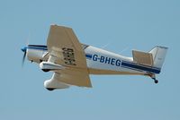 G-BHEG @ EGFH - Visiting Jodel departing Runway 22. - by Roger Winser