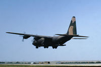 58-0752 @ DTO - USAF C-130B landing at the 1984 Denton Airshow...this aircraft is currently listed as flying with the Chilean Air Force as #997