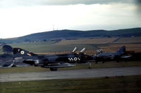 XV585 @ EGQL - Phantom FG.1 of 43 Squadron departing the active runway during the 1972 RAF Leuchars Airshow. - by Peter Nicholson