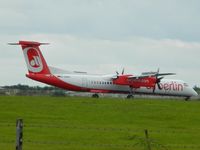 D-ABQG @ EGSS - Air Berlin Dash 8 at Stansted - by FinlayCox143
