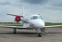 N98XL @ EGCN - Cessna Demonstrator outside the Kinch Aviation hangar - by Chris Hall