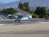 N2573J @ SZP - 1979 Piper PA-18-150 SUPER CUB, Lycoming O-320 150 Hp, landing Rwy 22 - by Doug Robertson