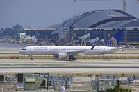 N546UA @ KLAX - United Airlines Boeing 757 exiting high speed taxiway Hotel Niner - by speedbrds