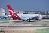 VH-OQI @ KLAX - Qantas A380 backtracking on Rwy 25L - by speedbrds