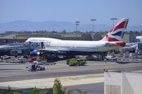 G-CIVZ @ KLAX - British Airways 747 One World scheme parked at gate 121 - by speedbrds