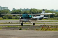 G-BIMT @ EGFH - Visiting Reims/Cessna 152 Aerobat operated by Staverton Flying School. - by Roger Winser