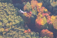 N4376H @ MGN - Left Downwind @ Harbor Springs Airport, MGN - by Rod Cortright