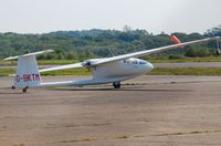 G-BKTM @ EGFH - Visiting PZL Ogar self-launching motorized glider. - by Roger Winser