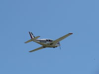 N9409P @ SZP - 1969 Piper PA-24-260TC TURBO COMANCHE C, Lycoming TIO-540-N1A5 260 Hp, takeoff climb Rwy 22 - by Doug Robertson
