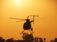 N108PP @ POC - Heading into the sunset, going on patrol - by Helicopterfriend