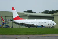 OE-LNO @ EGBP - ex Austrian Airlines B737, only 11 years old and being parted out by ASI at Kemble - by Chris Hall