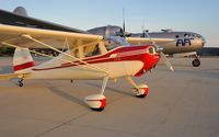 N2635N - My 1947 Cessna 140, 'Toto' and 'Fifi' together on the ramp at DuPage Airport