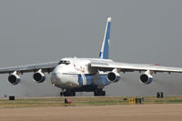 RA-82077 @ AFW - AN-124 departing Alliance Airport
