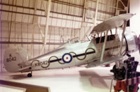 K8042 - Gladiator 1 as displayed at the Royal Air Fiorce Museum at Hendon in the Summer of 1983. - by Peter Nicholson