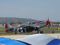 N44727 @ CMA - 1944 North American/Aero Classics P-51D MUSTANG MAN O' WAR, Packard-Rolls V-1650-3 Merlin 1,695 Hp, on airshow flight line - by Doug Robertson