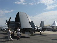 N83782 @ CMA - 1942 Chance Vought/Maloney F4U-1 CORSAIR, P&W R-2800 Double wasp 2,450 Hp, wings hydraulically folded as per aircraft carrier deck - by Doug Robertson