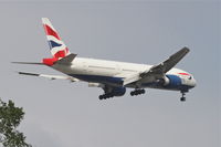 G-VIIY @ KORD - British Airways Boeing 777-236, BAW295 arriving from London Heathrow/EGLL, RWY 10 approach KORD. - by Mark Kalfas
