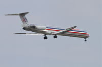 N9621A @ KORD - American Airlines Mcdonnell Douglas DC-9-83, AAL1612 arriving from KMSP, RWY 10 approach KORD. - by Mark Kalfas
