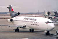 N293AS @ KORD - Short-lived airline Sterling One seen pushing back at ORD in Jan 1996. - by John Meneely
