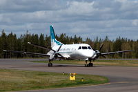 SE-LJS @ ESMX - Saab 340B, operated by Nextjet, taxying at Småland Airport, Växjö, Sweden. - by Henk van Capelle