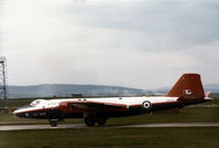 XH567 @ EGQS - Canberra B.6 of the Royal Aircraft Establishmnt at Farnborough visiting RAF Lossiemouth in May 1986. - by Peter Nicholson