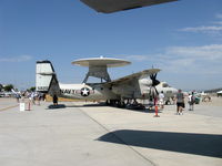 165820 @ CMA - Northrop-Grumman E-2C HAWKEYE, two Rolls Royce (Allison) T56-A-425/427 Turboprops 5,100 ehp each, 8-blade props purr with power. Airshow visitor from nearby NTD. - by Doug Robertson