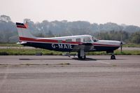 G-MAIE @ EGFH - Visiting Saratoga II TC. - by Roger Winser