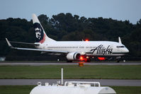 N564AS @ ORF - Alaska Airlines N564AS (FLT ASA4) on takeoff roll en route to Reagan National Airport (KDCA). This aircraft originated from Seattle/Tacoma Int'l (KSEA) bound for Reagan National (KDCA), but was diverted to Norfolk due to bad weather in the DC area. - by Dean Heald