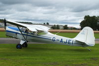 G-AJEI @ EGBR - At the Real Aeroplane Club's Wings & Wheels fly-in, Breighton - by Chris Hall