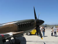 N749DP @ CMA - 1983 Vickers/Supermarine SPITFIRE Mk.XIVe, Rolls Royce GRIFFON 65 V-12 2,050 Hp tightly cowled, high altitude and lengthened fuselage late version Spitfire, Experimental class - by Doug Robertson