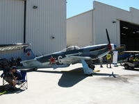 N529SB @ CMA - 1945 Yakovlev YAK-3M, Klimov VK105 PF-2 V-12 1,300 Hp replica with Micro vortex generators on aluminum wings vice wooden wings of the original, at CAF ramp, Experimental class - by Doug Robertson