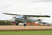 G-AJEI @ EGBR - At the Real Aeroplane Club's Wings & Wheels fly-in, Breighton - by Chris Hall