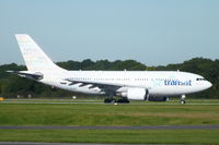 C-GLAT @ EGCC - Air Transat Welcome livery - by Chris Hall