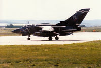 ZA492 @ EGQS - Tornado GR.1B of 12 Squadron taxying to the active runway at RAF Lossiemouth in the Summer of 1995. - by Peter Nicholson