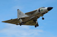 SE-DXN @ ESKD - Gear-down fly-past of the Saab Viggen at Dala-Järna airfield, Sweden. - by Henk van Capelle
